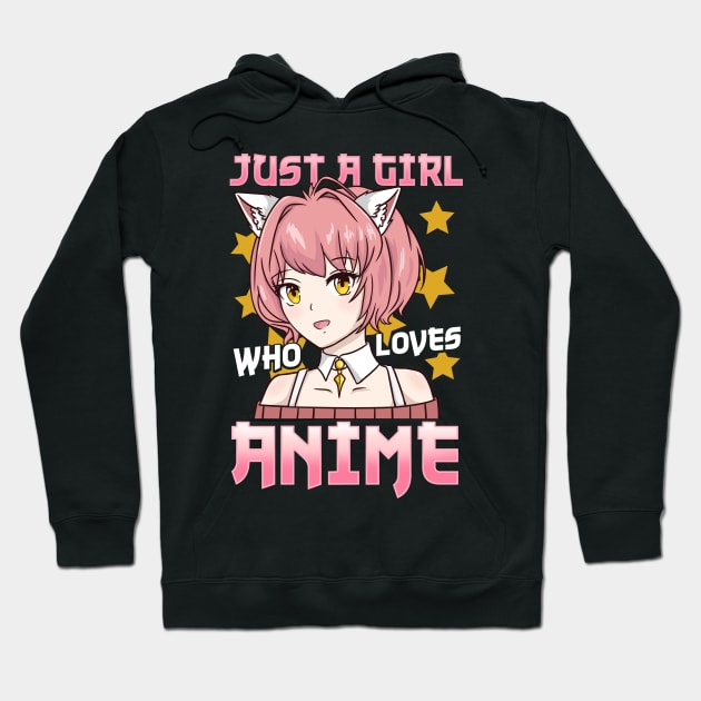 Just A Girl Who Loves Anime - Cosplay Girl Costume Hoodie by biNutz